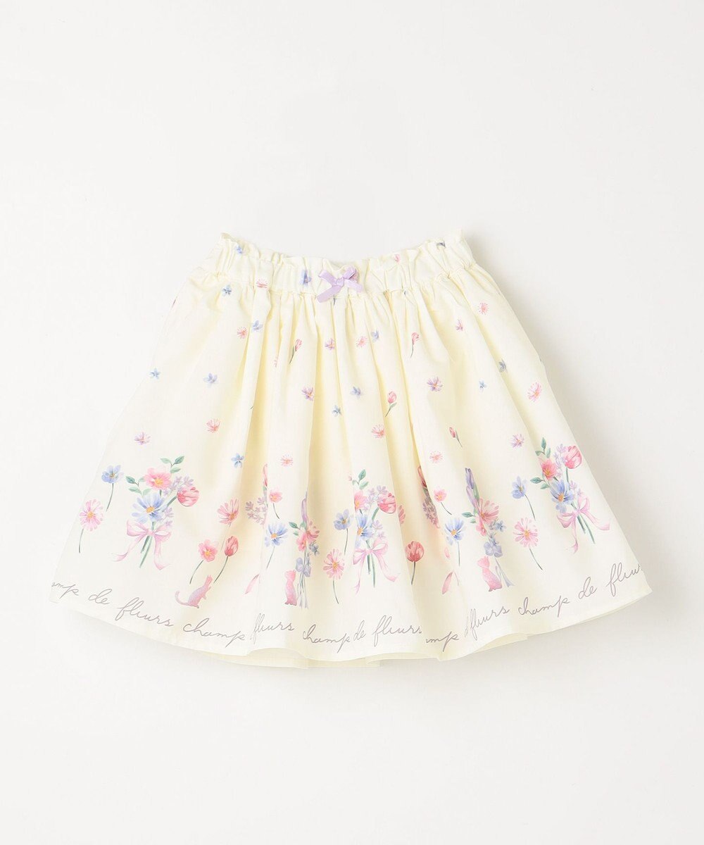 ANY KIDS フラワー ブーケ プリント スカパン 