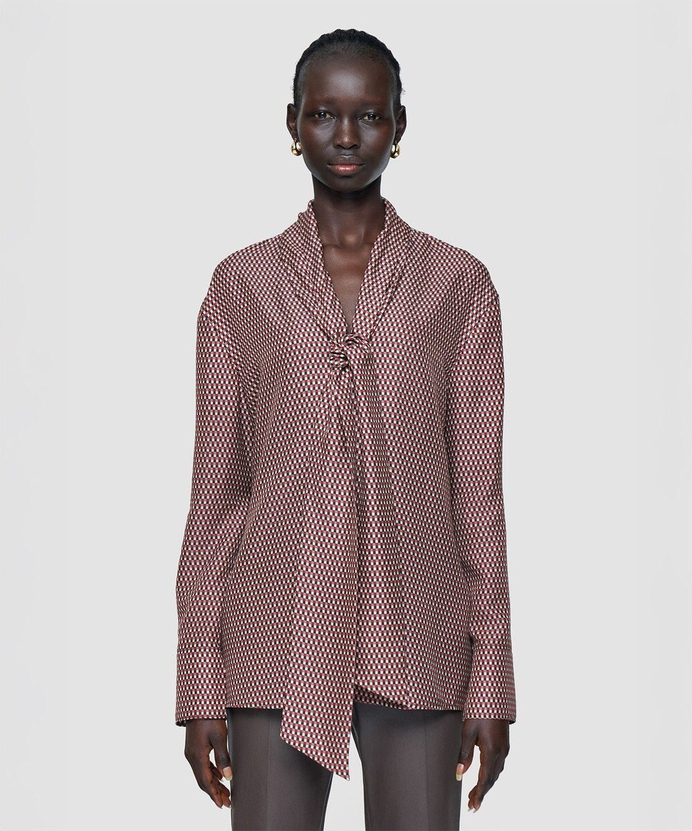 JOSEPH 【洗える】オーバーレイプリント　ブラウス 