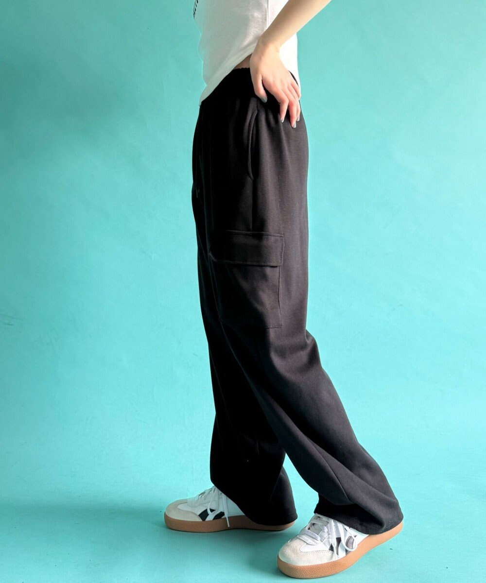 WEGO 【ウエストゴム】スウェットカーゴパンツ 