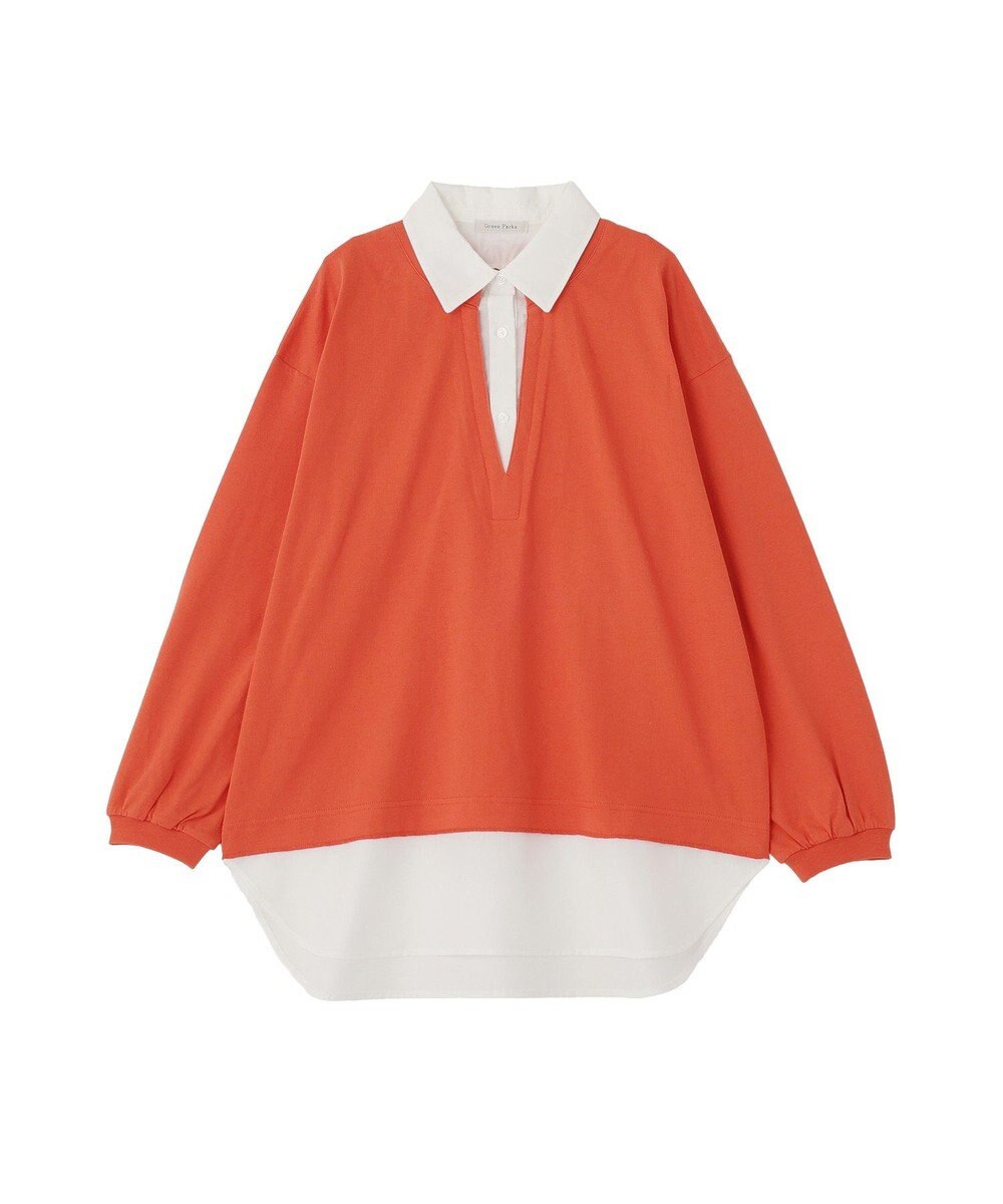 Green Parks 衿レイヤードッキングチュニック 