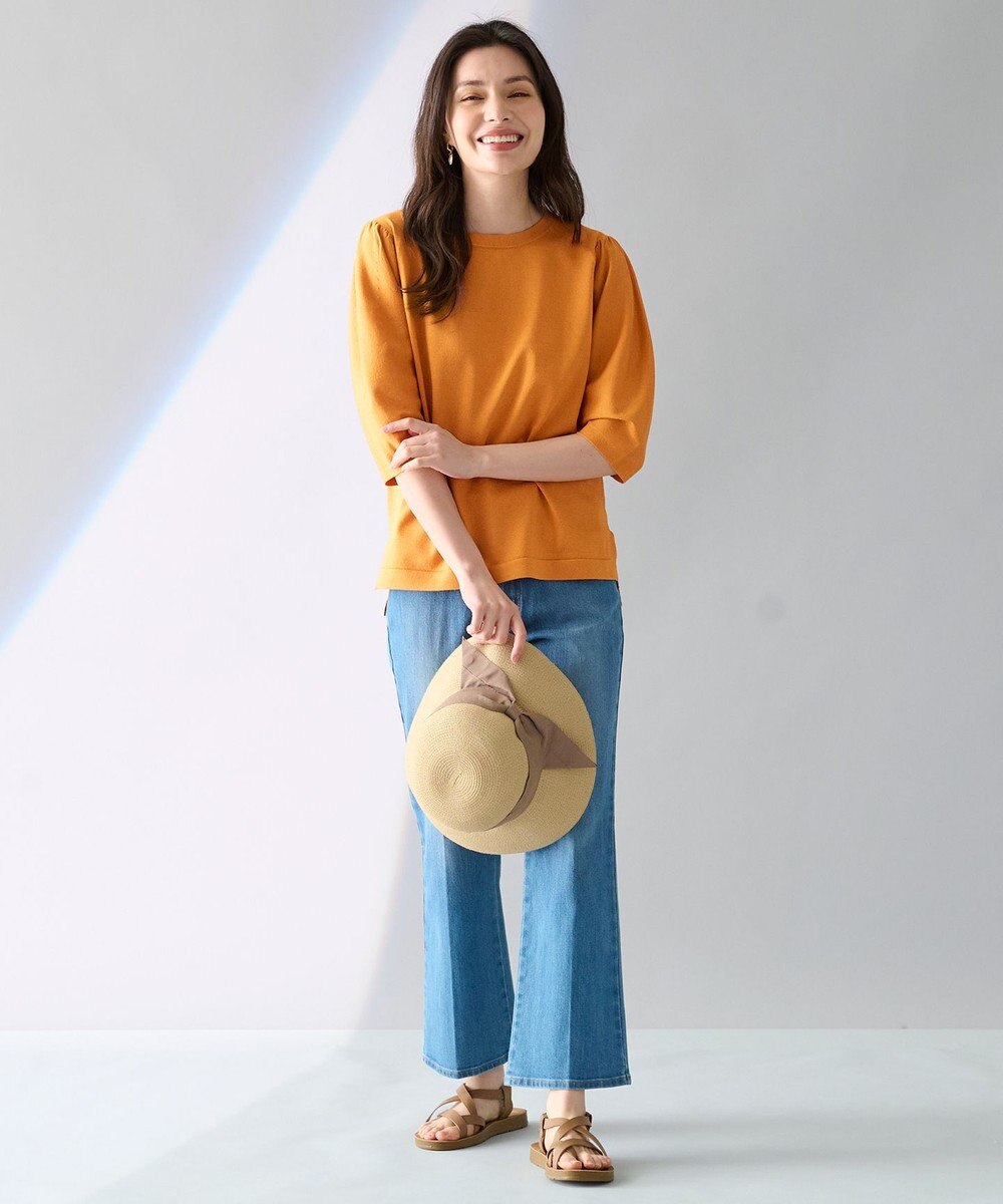 ANY 【洗濯機可】パフスリーブニットプルオーバー 