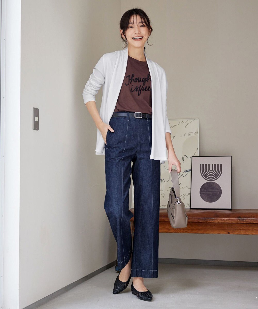 Tiaclasse 【洗える】立体刺繍ロゴTシャツカットソー 