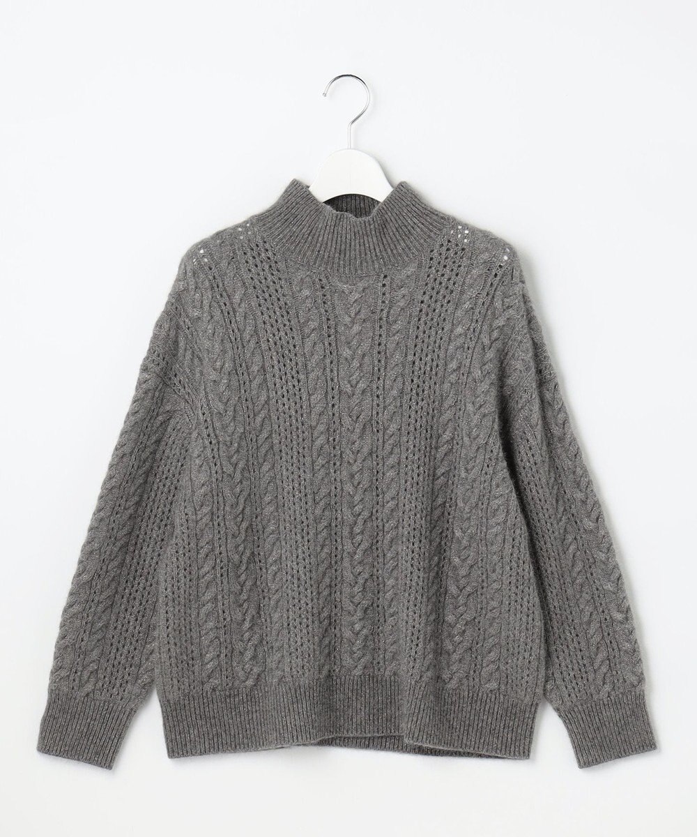 自由区 S 【SHIHOさん着用】ラメフォックスケーブル ニット 