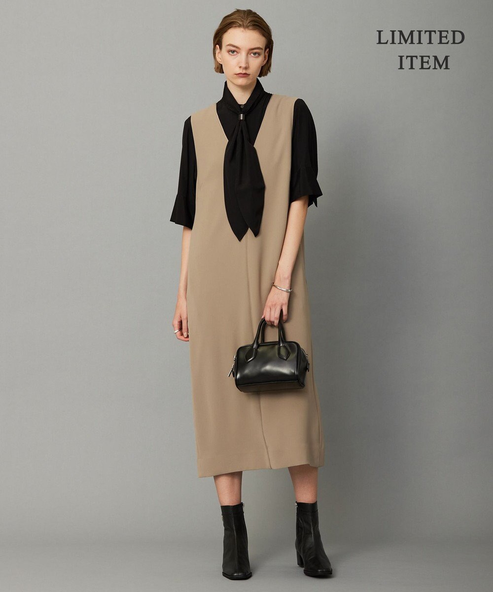 ICB 【WEB限定・洗える】 ライトダブルクロス ジャンパースカート ワンピース 