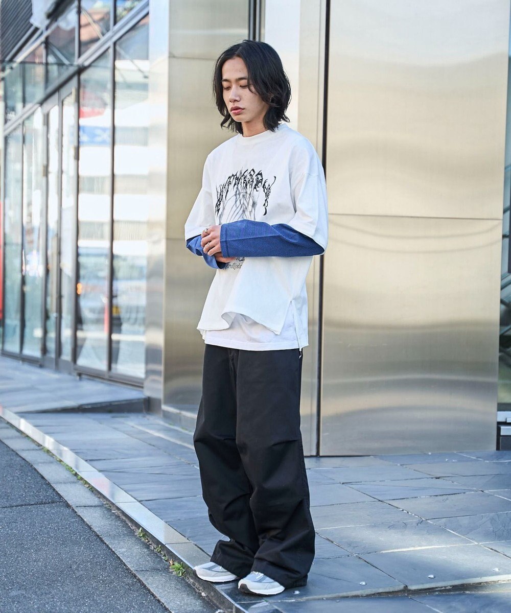 WEGO フェイクレイヤードグラフィックT（LS） 