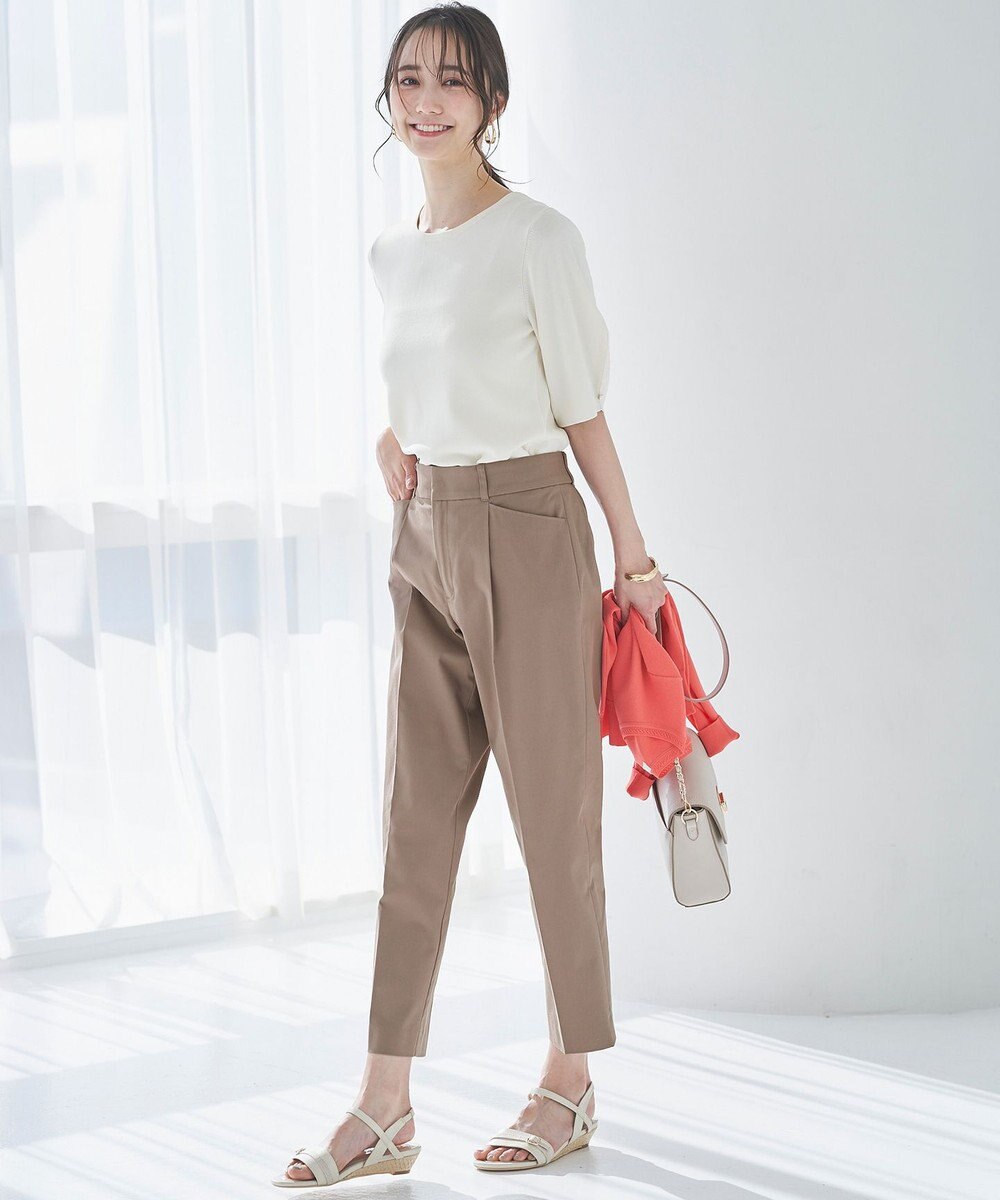 ANY SIS 【接触冷感・UVカット・撥水】クールタッチテーパード パンツ 