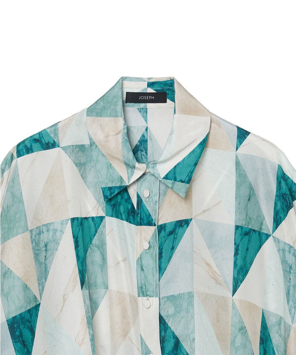 JOSEPH マーブルプリント　シルクシャツ 