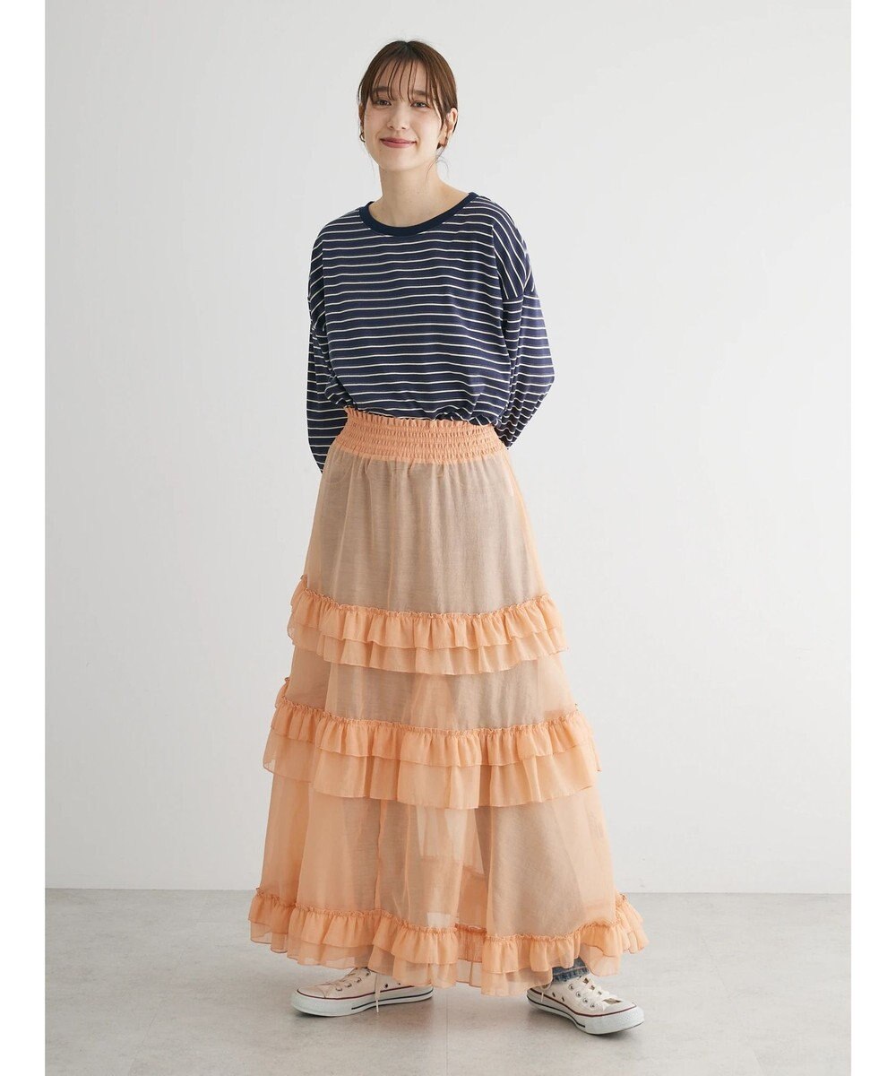 Green Parks ・ＥＬＥＮＣＡＲＥ　ＤＵＥ　シアーフリルティアードスカート 