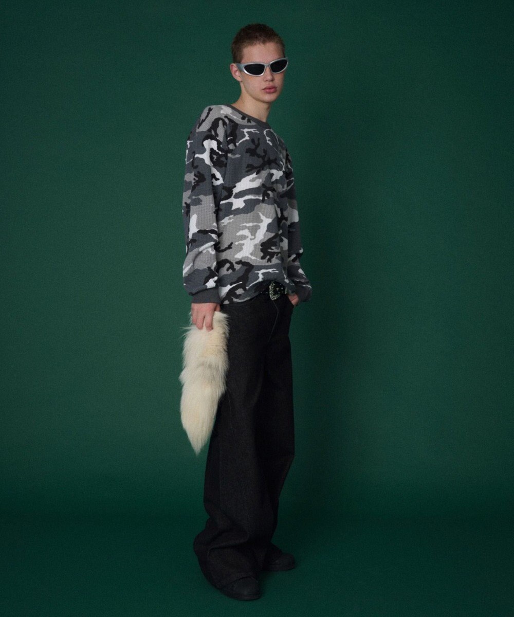 WEGO 【ユニセックス着用ITEM】ワッフルロゴT（長袖） 