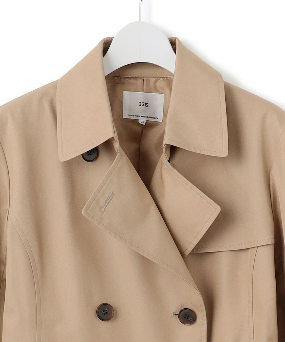 23区 【撥水加工】エアータンブラー TCギャバジン ロング トレンチコート 