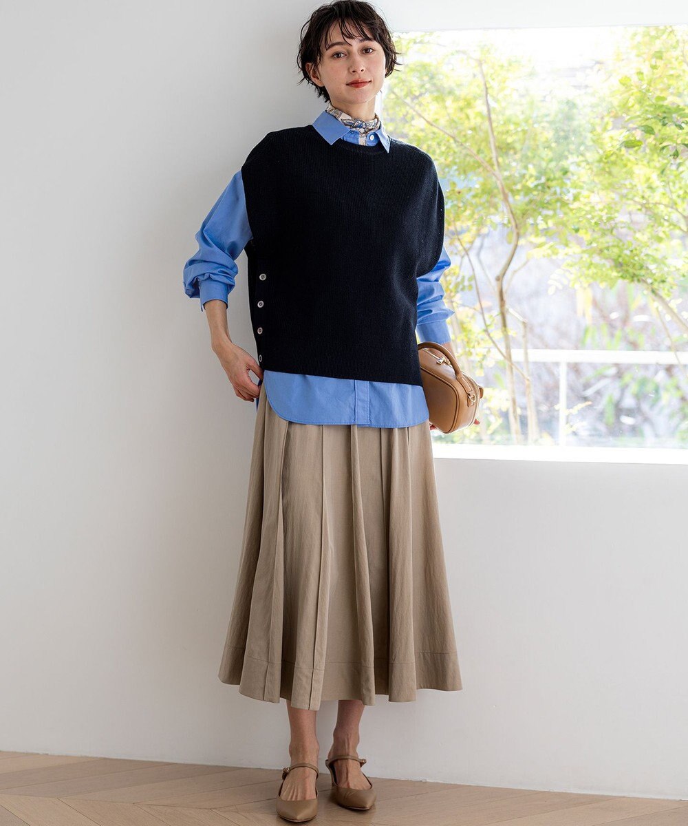 23区 L 【先行予約】マットライトタフタ フレアスカート 