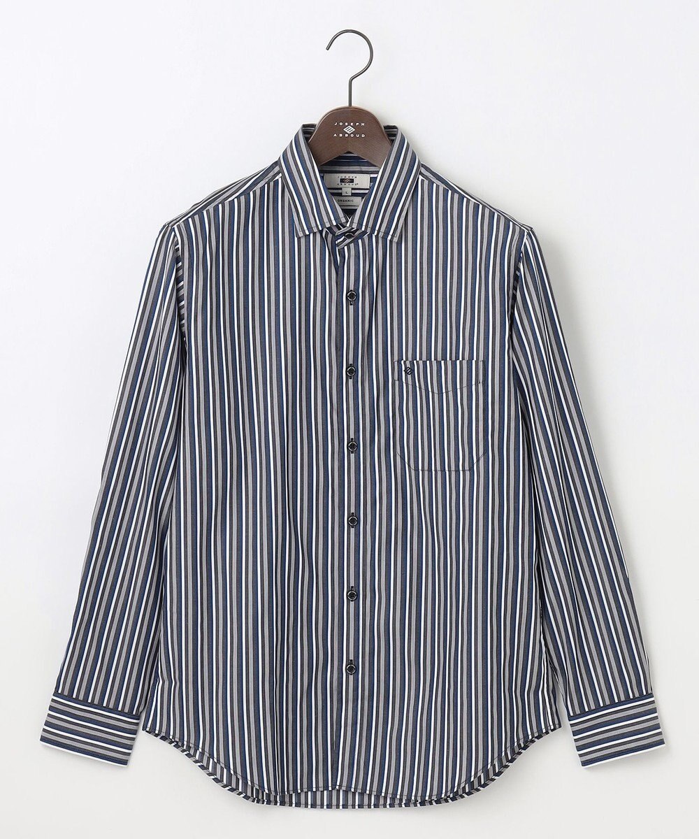 JOSEPH ABBOUD 【オーガニックコットン・柔らかな肌触り】カラーストライプ シャツ 