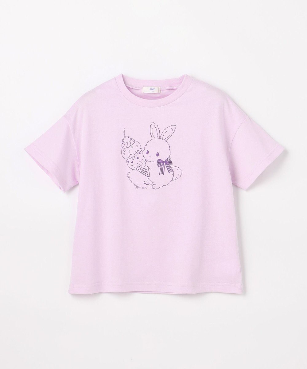 ANY KIDS 【綿100%/接触冷感】ひんやり オーバーサイズ アニマルTシャツ 