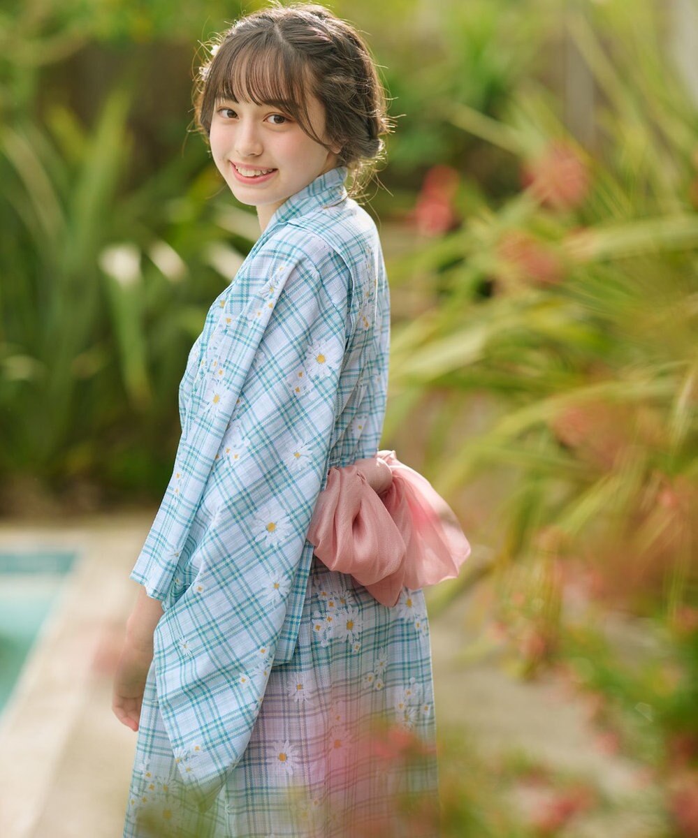 組曲 KIDS 【S-Lサイズ】マーガレットチェック 浴衣 
