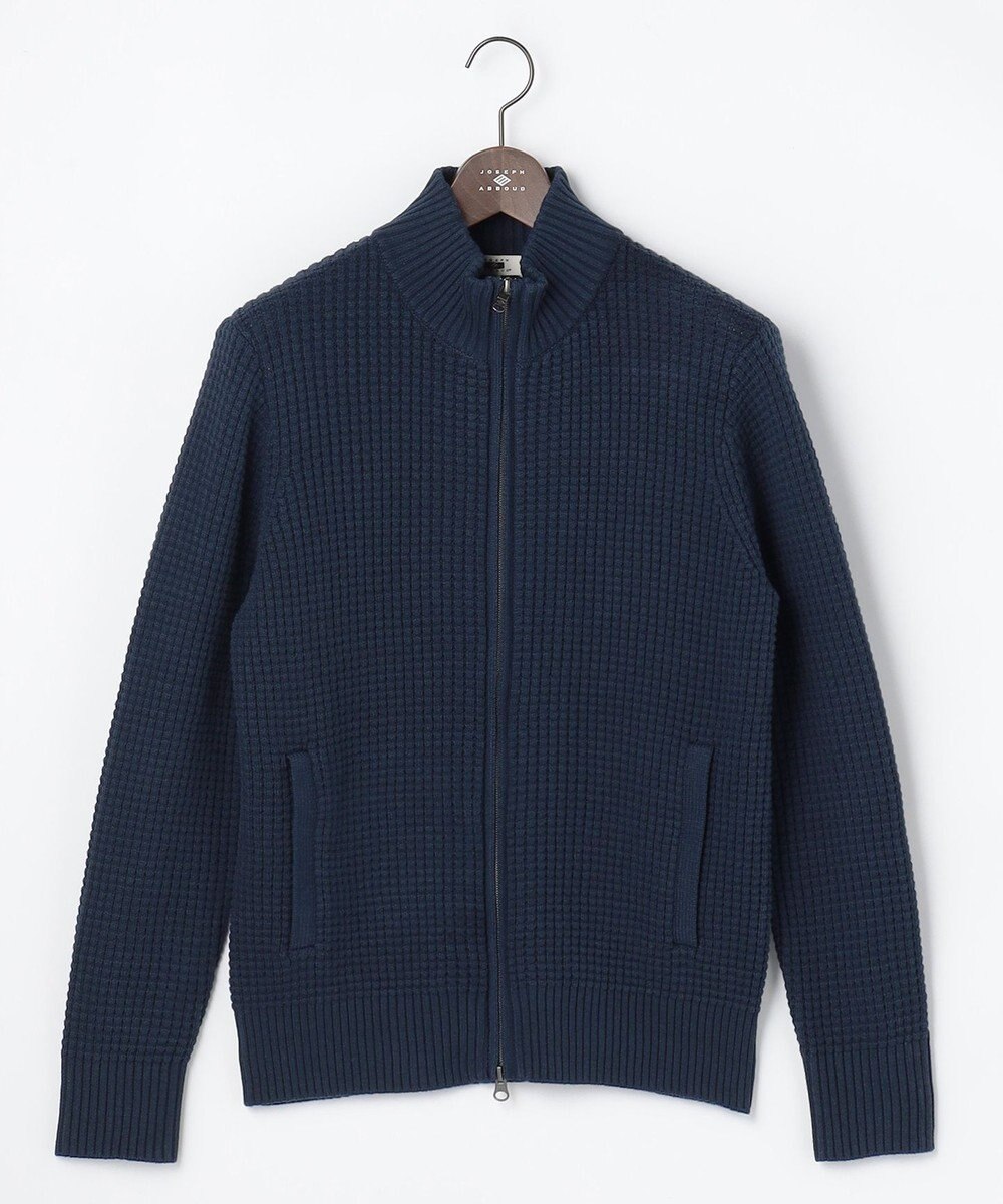 JOSEPH ABBOUD 【3シーズン活躍する綿ブレンド】コットンアクリルバルキー ジップニット ブルゾン 
