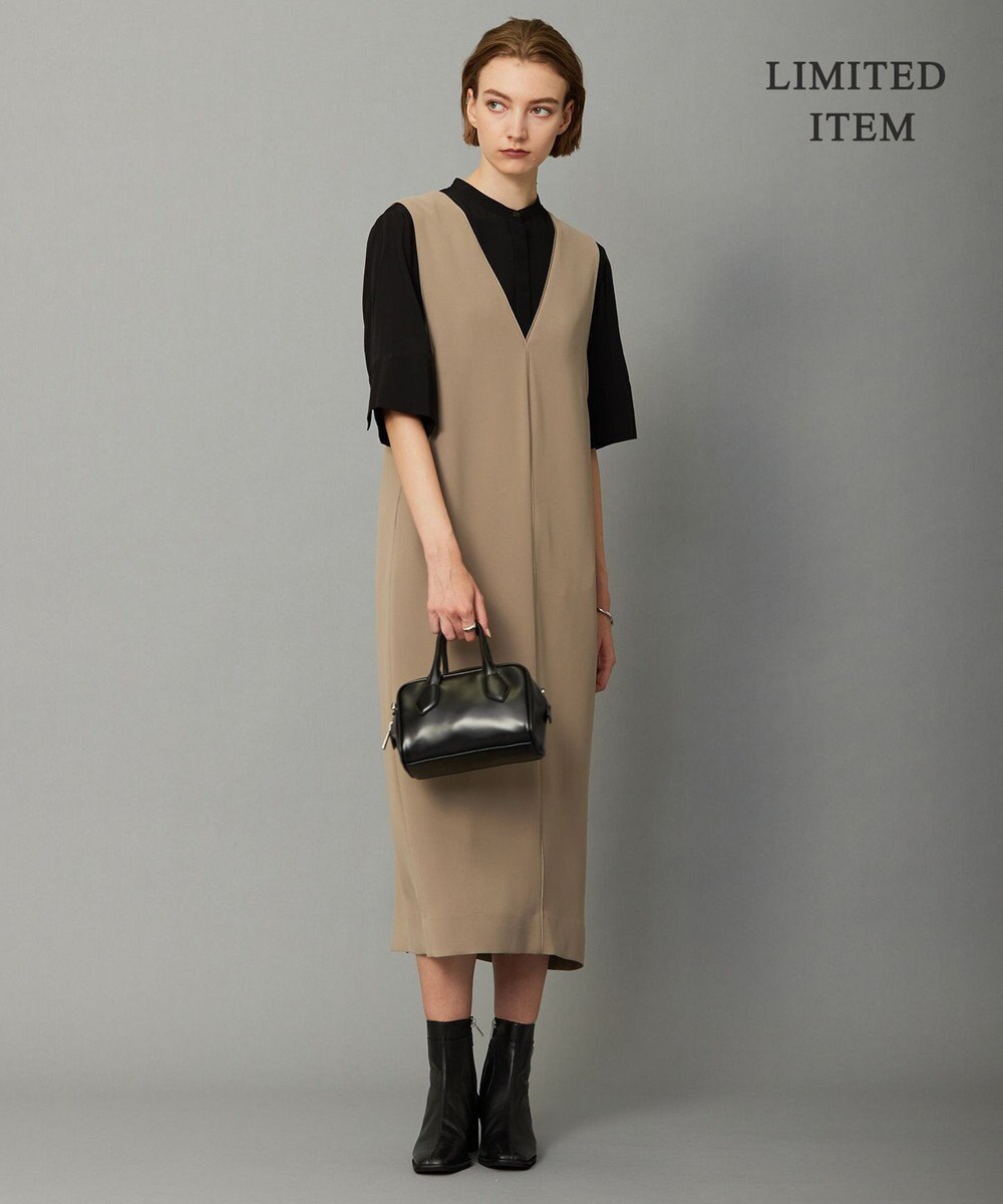 ICB 【WEB限定・洗える】 ライトダブルクロス ジャンパースカート ワンピース 