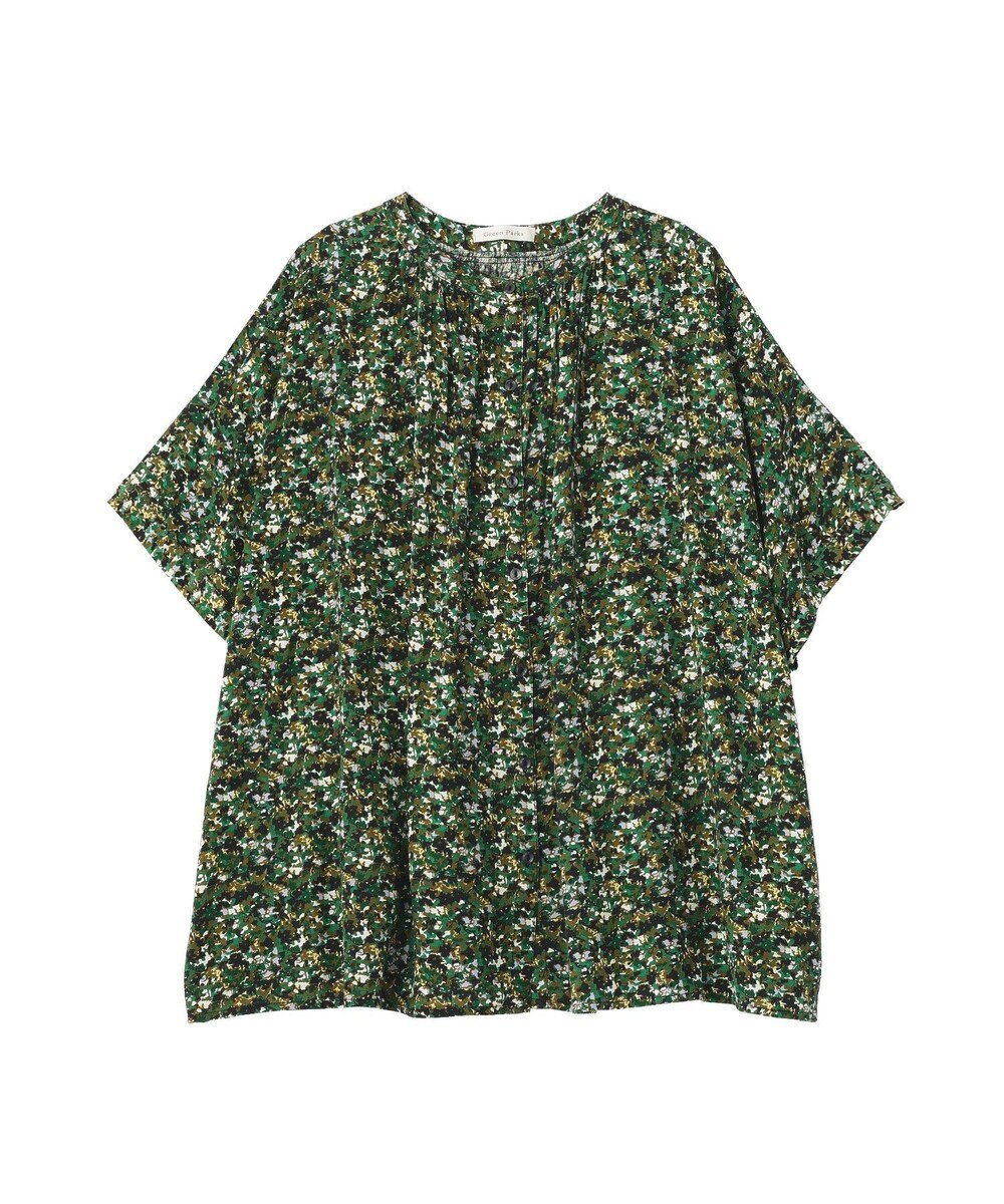 Green Parks 【WEB限定】アソート柄さらっとレーヨンブラウスⅡ 