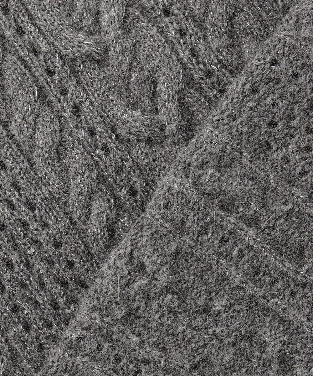 自由区 S 【SHIHOさん着用】ラメフォックスケーブル ニット 