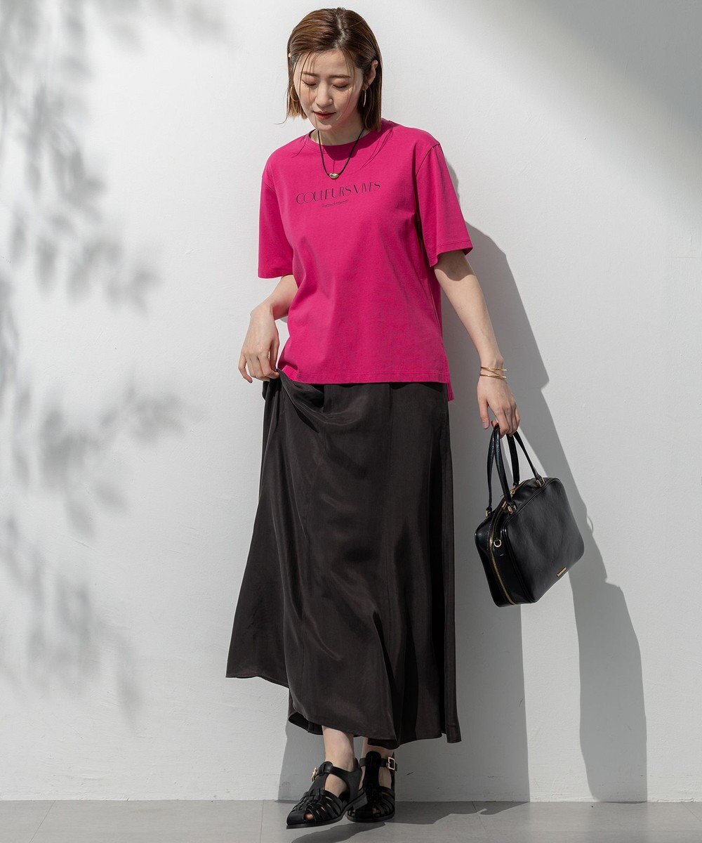 23区 【接触冷感/洗える】フィブリルツイル ギャザー スカート 