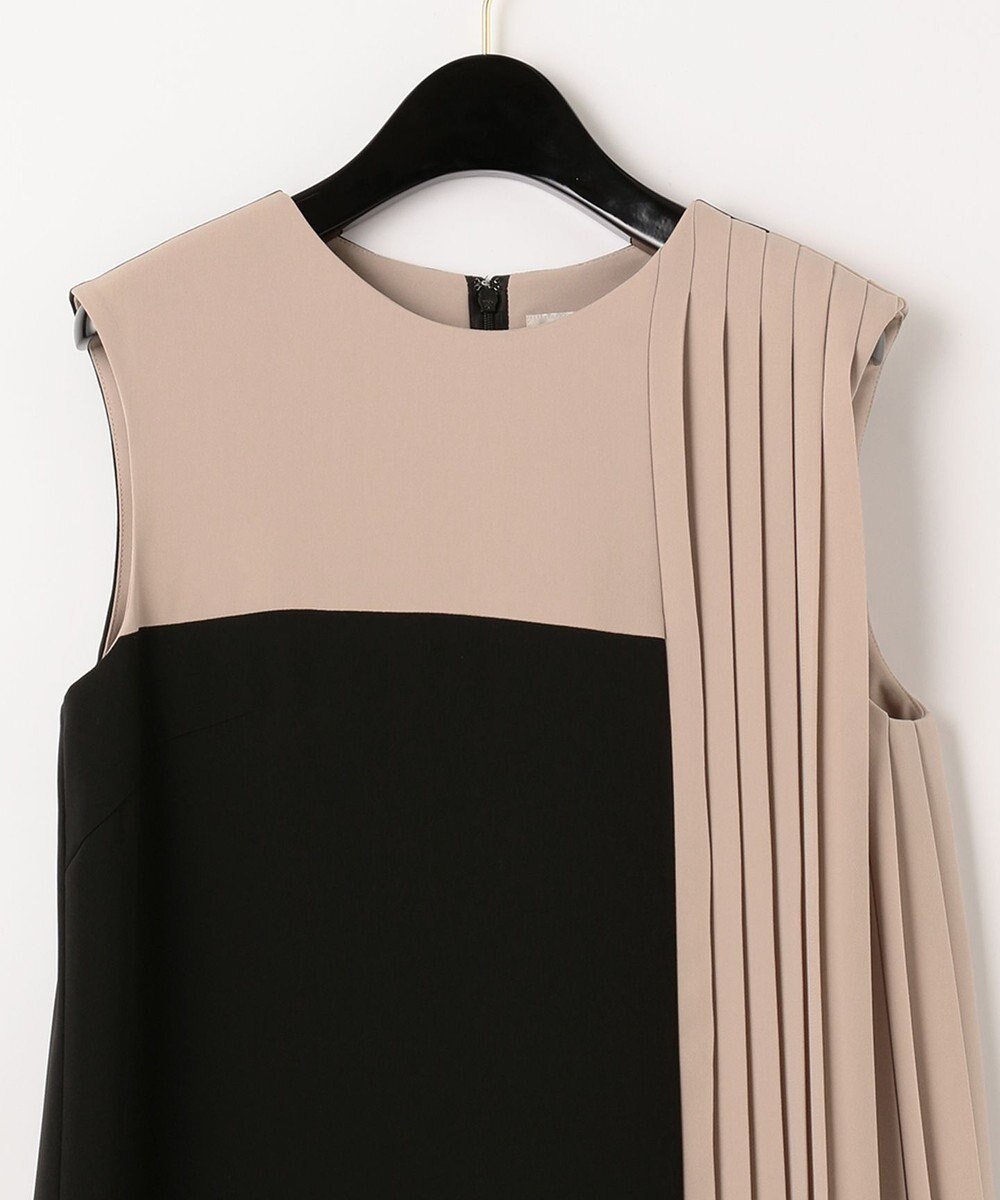 GRACE CONTINENTAL カラーブロックプリーツワンピース 