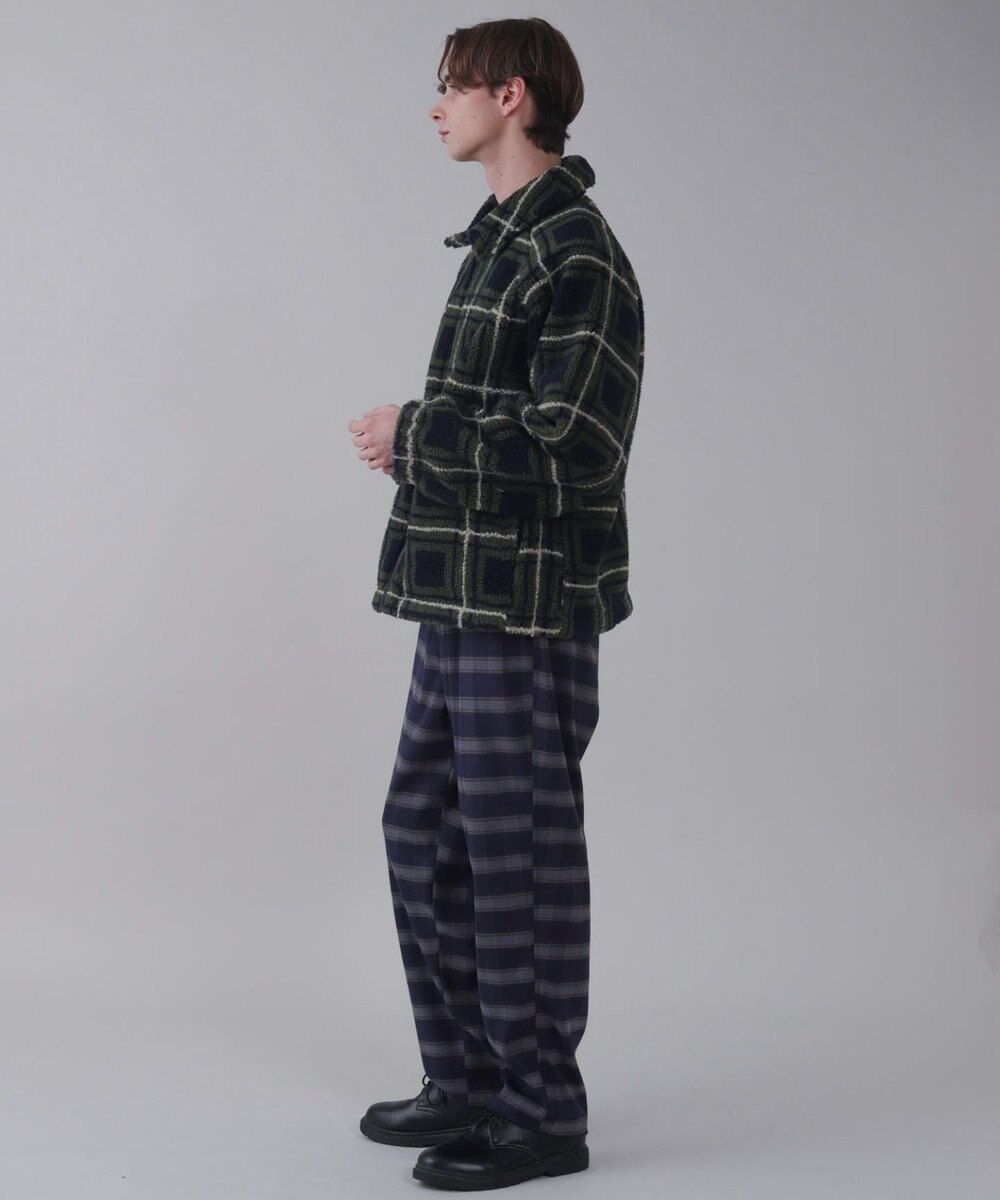 WEGO 【ユニセックス着用ITEM】ボアチェックブルゾン 