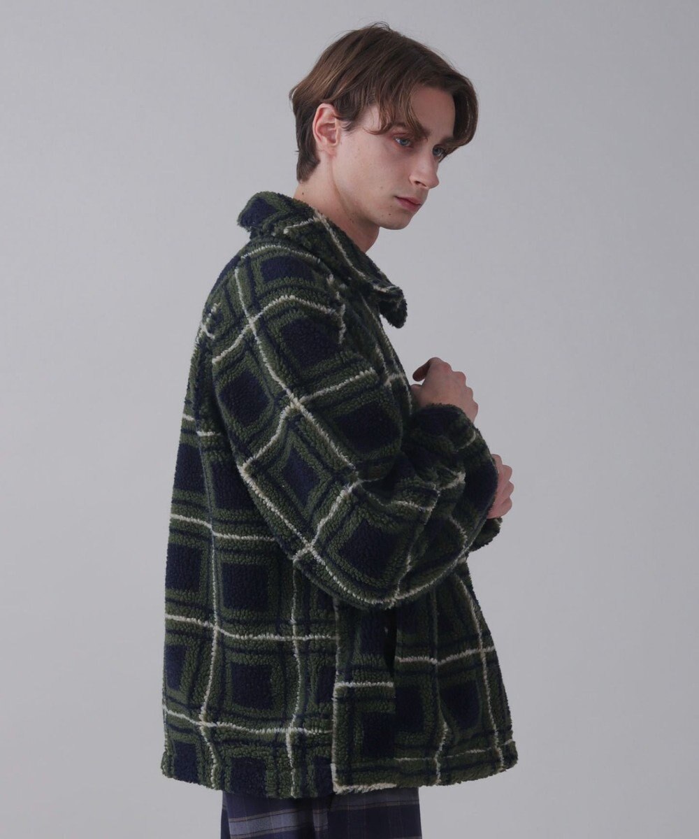 WEGO 【ユニセックス着用ITEM】ボアチェックブルゾン 