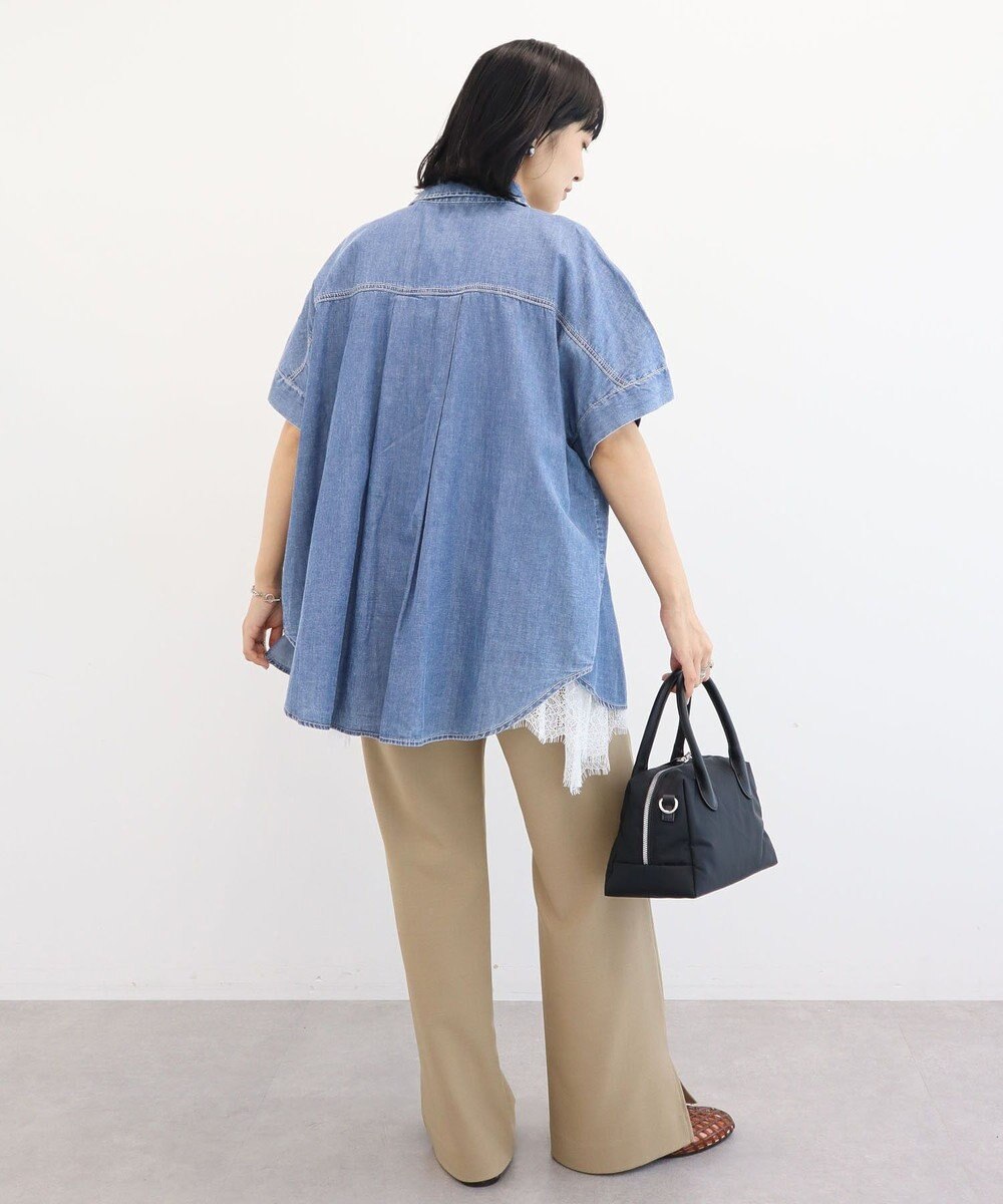 Green Parks シアーデニム２ＷＡＹビックドルマンシャツ 