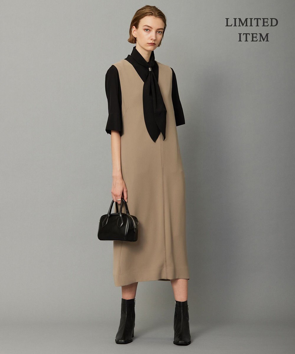 ICB 【WEB限定・洗える】 ライトダブルクロス ジャンパースカート ワンピース 