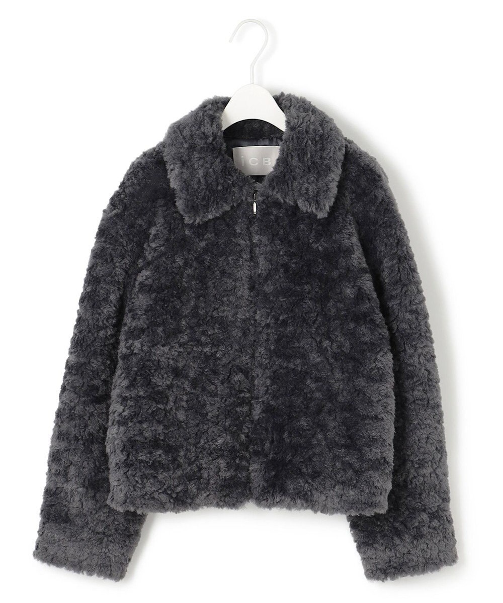 ICB フェイクボア ブルゾン 