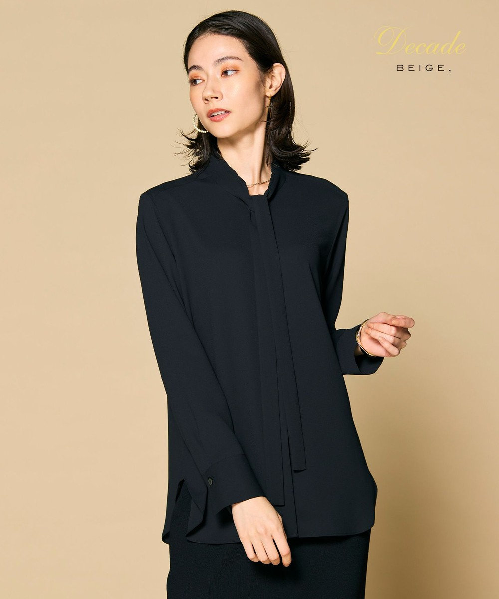 BEIGE， 【洗える】EVA / ボウタイロングスリーブブラウス 