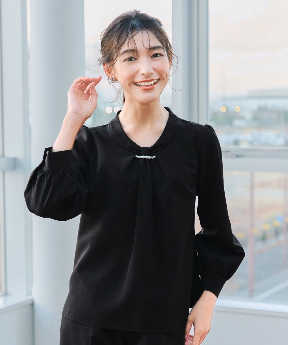 Tiaclasse L 【ダブルクロス】2wayボウタイ風ブラウス 