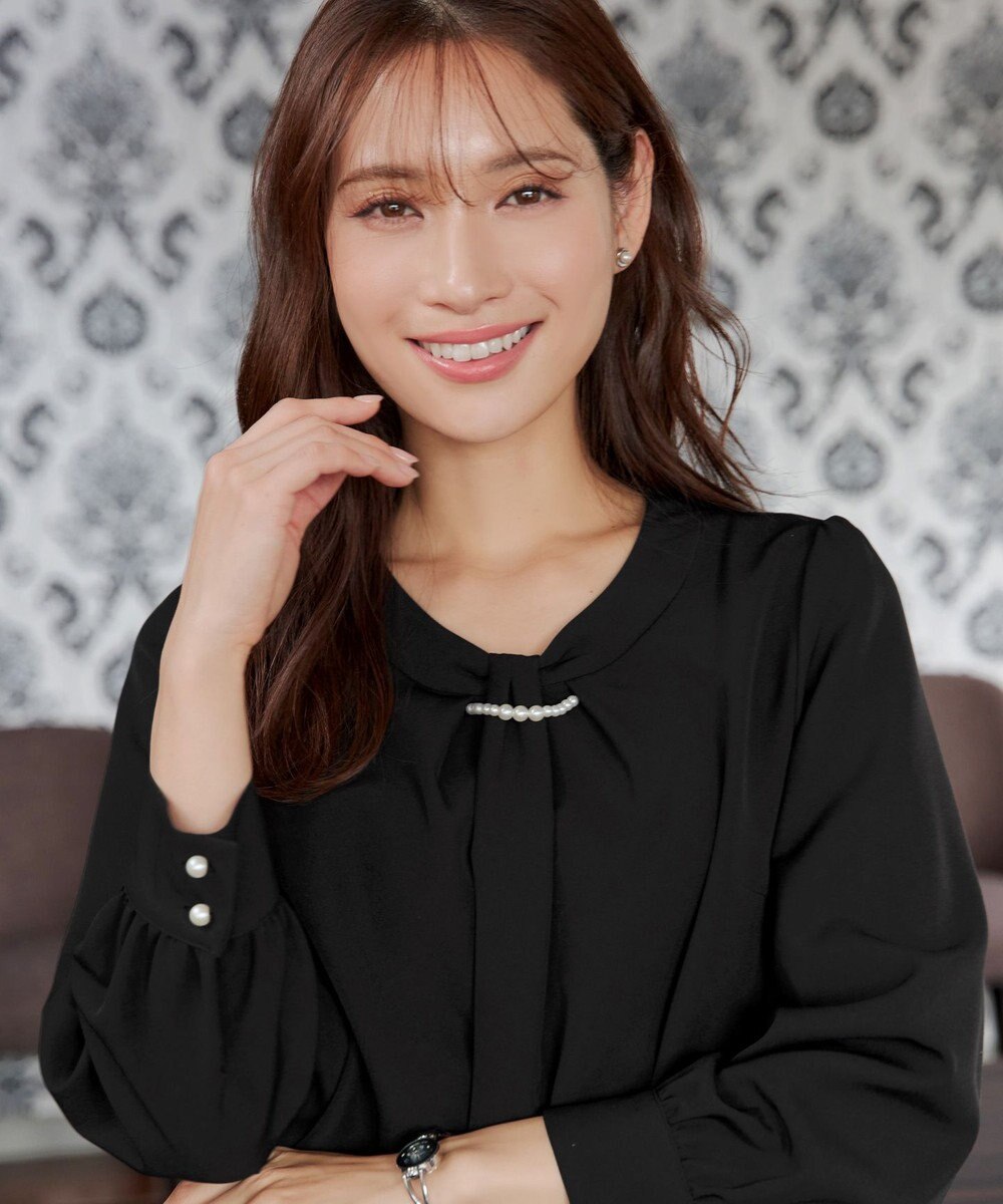 Tiaclasse L 【ダブルクロス】2wayボウタイ風ブラウス 