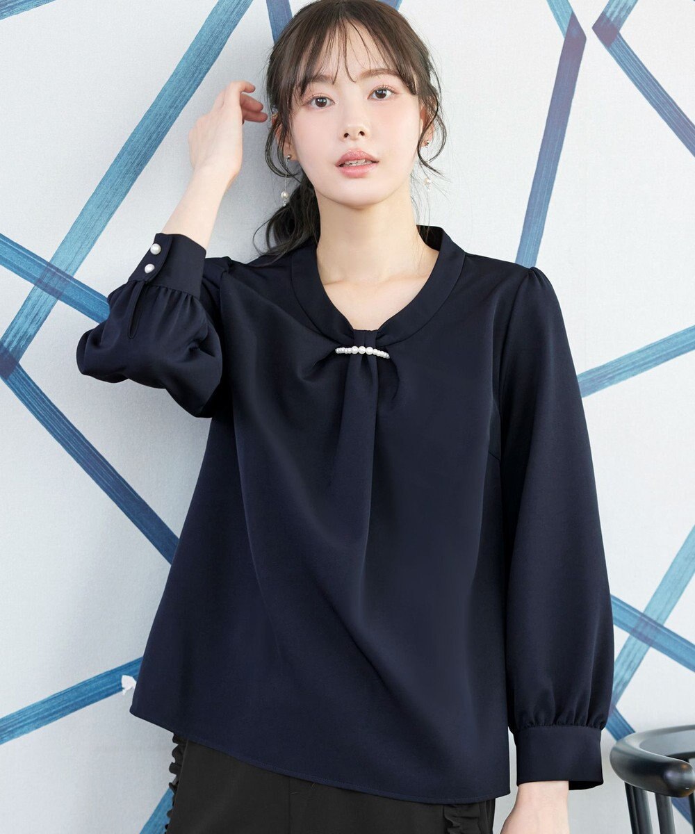 Tiaclasse L 【ダブルクロス】2wayボウタイ風ブラウス 