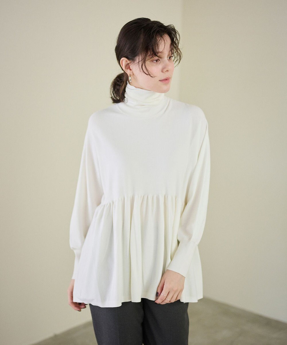 #Newans 【洗える】ペプラムデザインワイドシルエットプルオーバー 