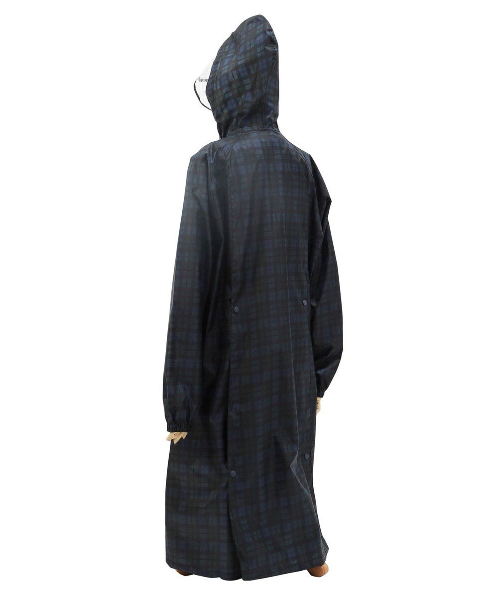MOONBAT FLAT PURE レインコート チェック柄 リュック対応 ユニセックス 収納袋付き 