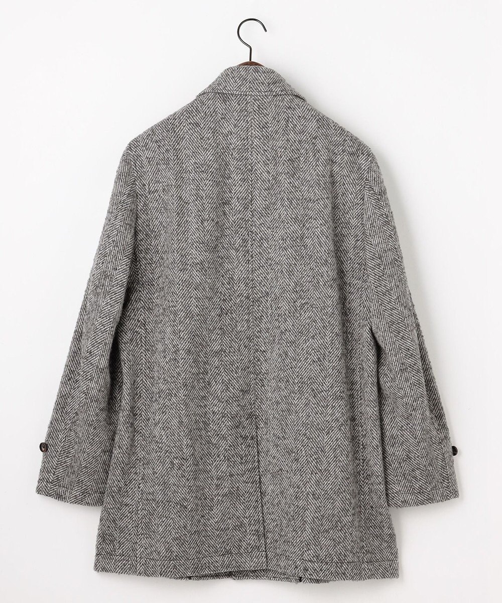 JOSEPH ABBOUD 【尾州産カシミヤブレンド素材/軽量】カシミヤブレンドアルパカヘリンボーン ステンカラーコート 