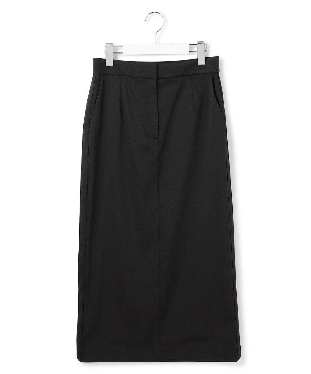 ICB 【CLASSY.掲載・裏起毛】 ウォームサテン Iラインスカート 