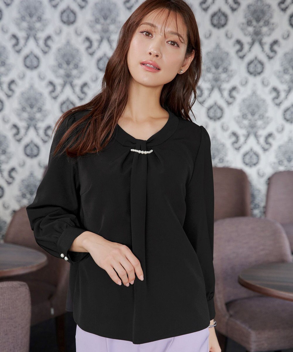 Tiaclasse L 【ダブルクロス】2wayボウタイ風ブラウス 