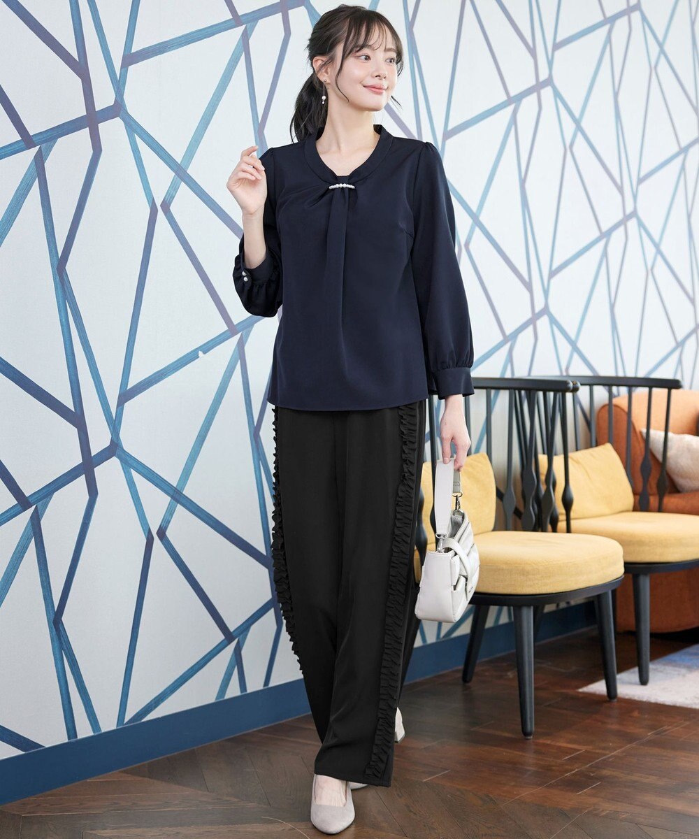 Tiaclasse L 【ダブルクロス】2wayボウタイ風ブラウス 