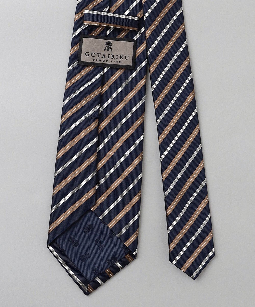 GOTAIRIKU  GOTAIRIKU別注【日本製】シルク ネクタイ_レジメンタル柄 