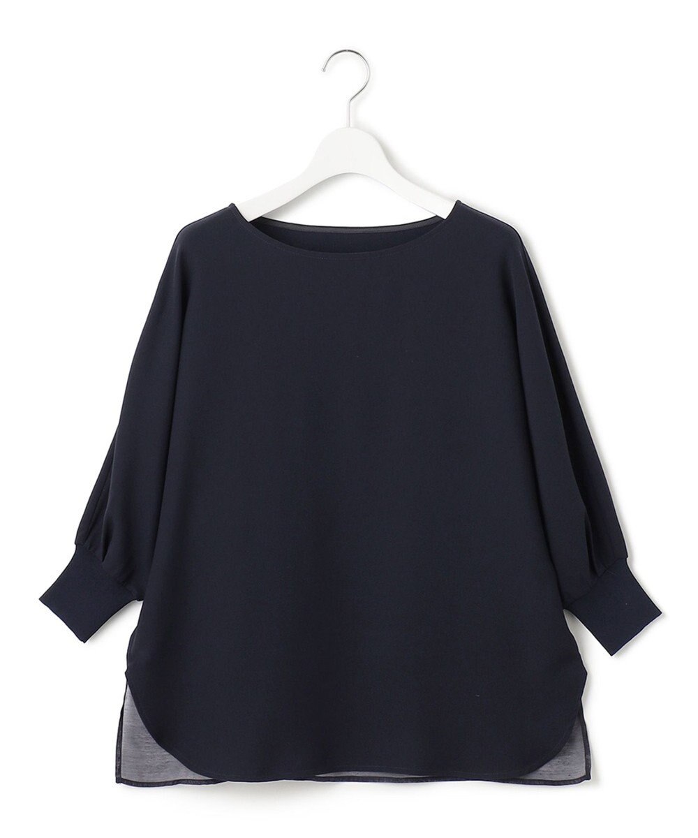 23区 S 【洗える/好評につき新色追加】ストレッチジョーゼットリブコンビ バックデザイン カットソー 