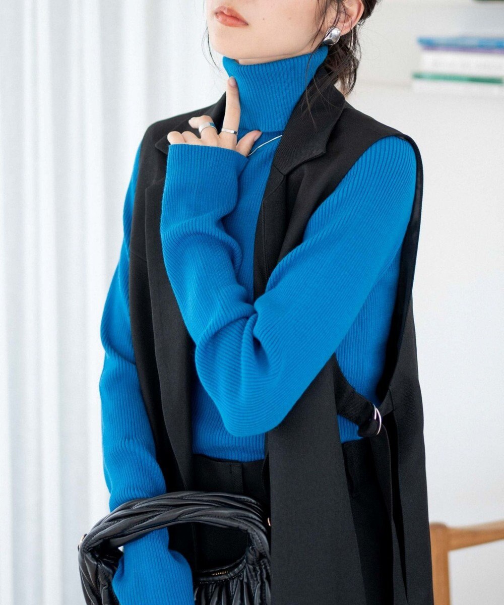 WEGO リブタートルネックニット 