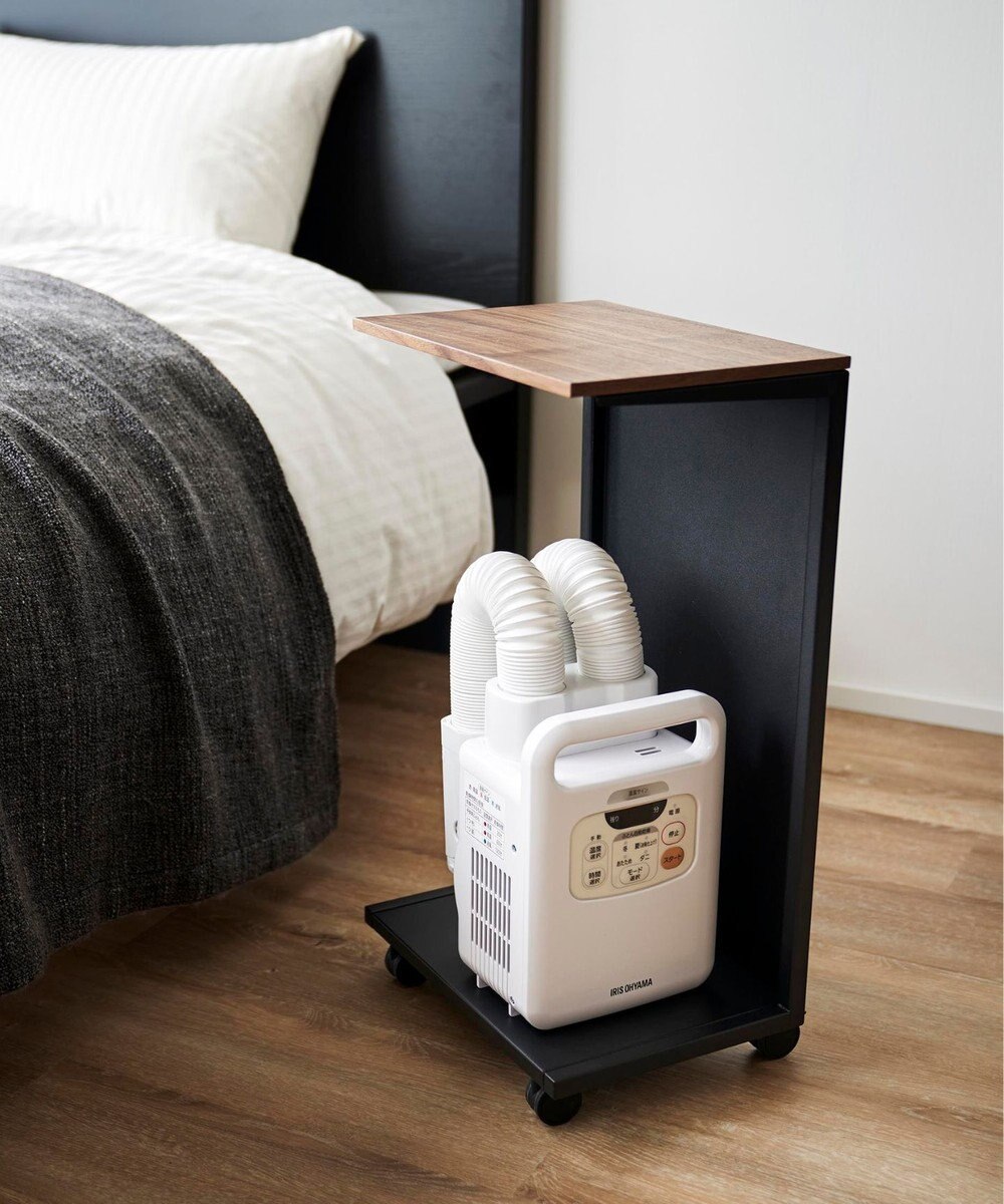 tower キャスター付き 目隠し布団乾燥機スタンド タワー ブラック 