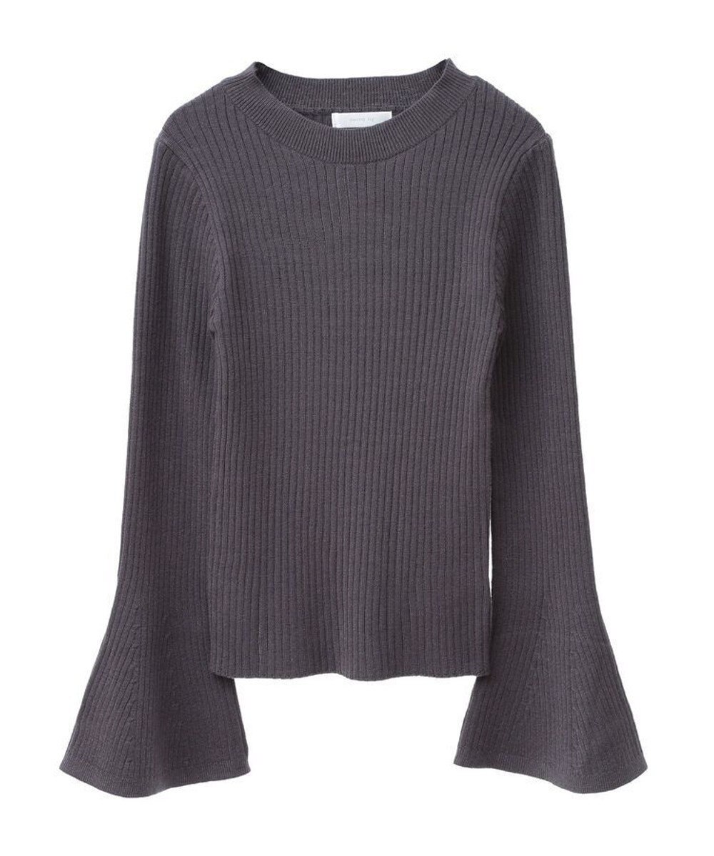 Green Parks ・ｓｗｉｎｇ　ｂｙ　ベルスリーブクルーリブニット 