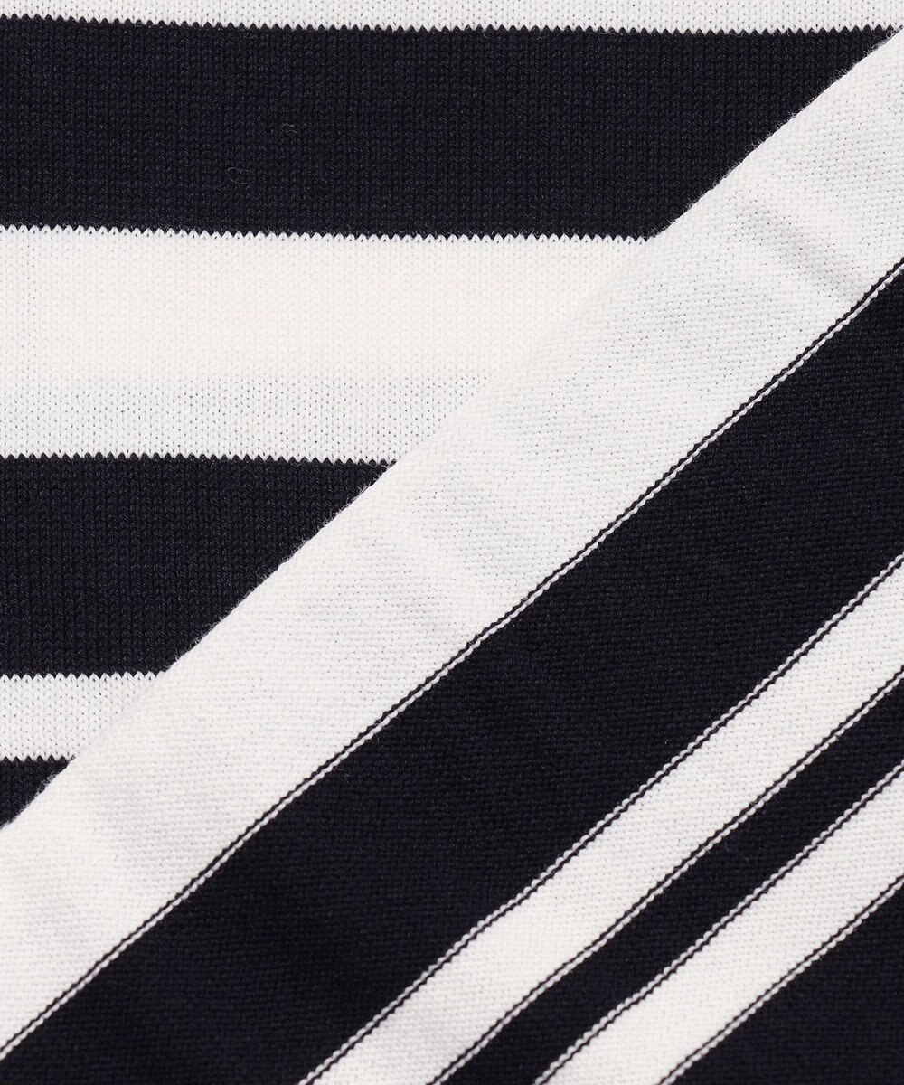 23区 L 【先行予約】プレミアムビオコットン ポケット ボーダー カーディガン 