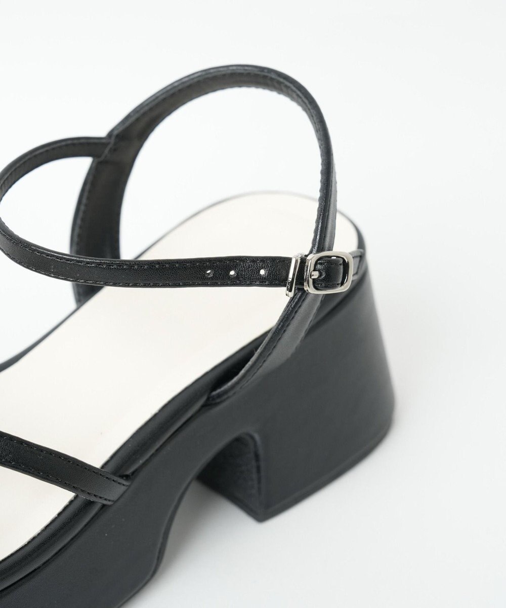 WEGO バルキーヒール細ストラップサンダル 