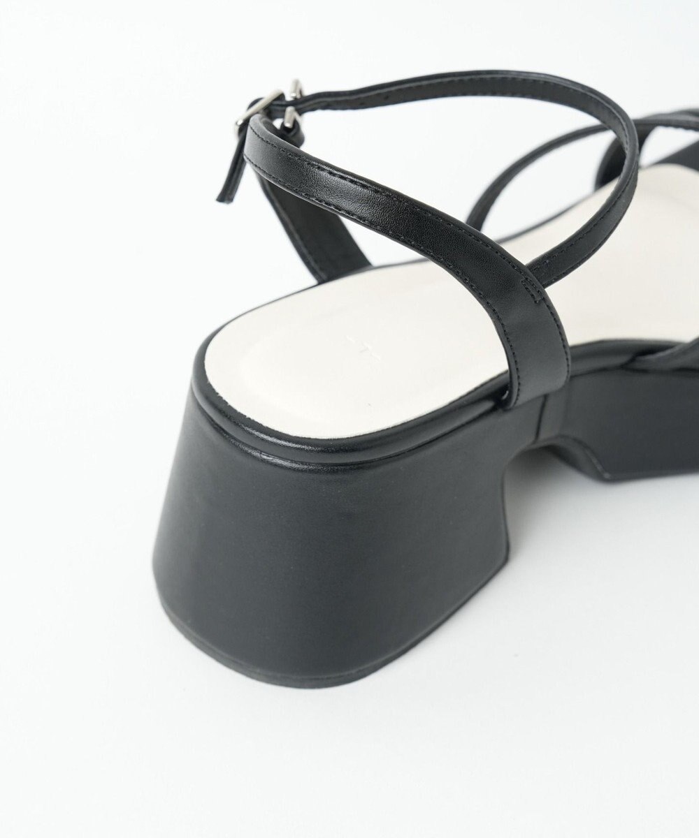 WEGO バルキーヒール細ストラップサンダル 