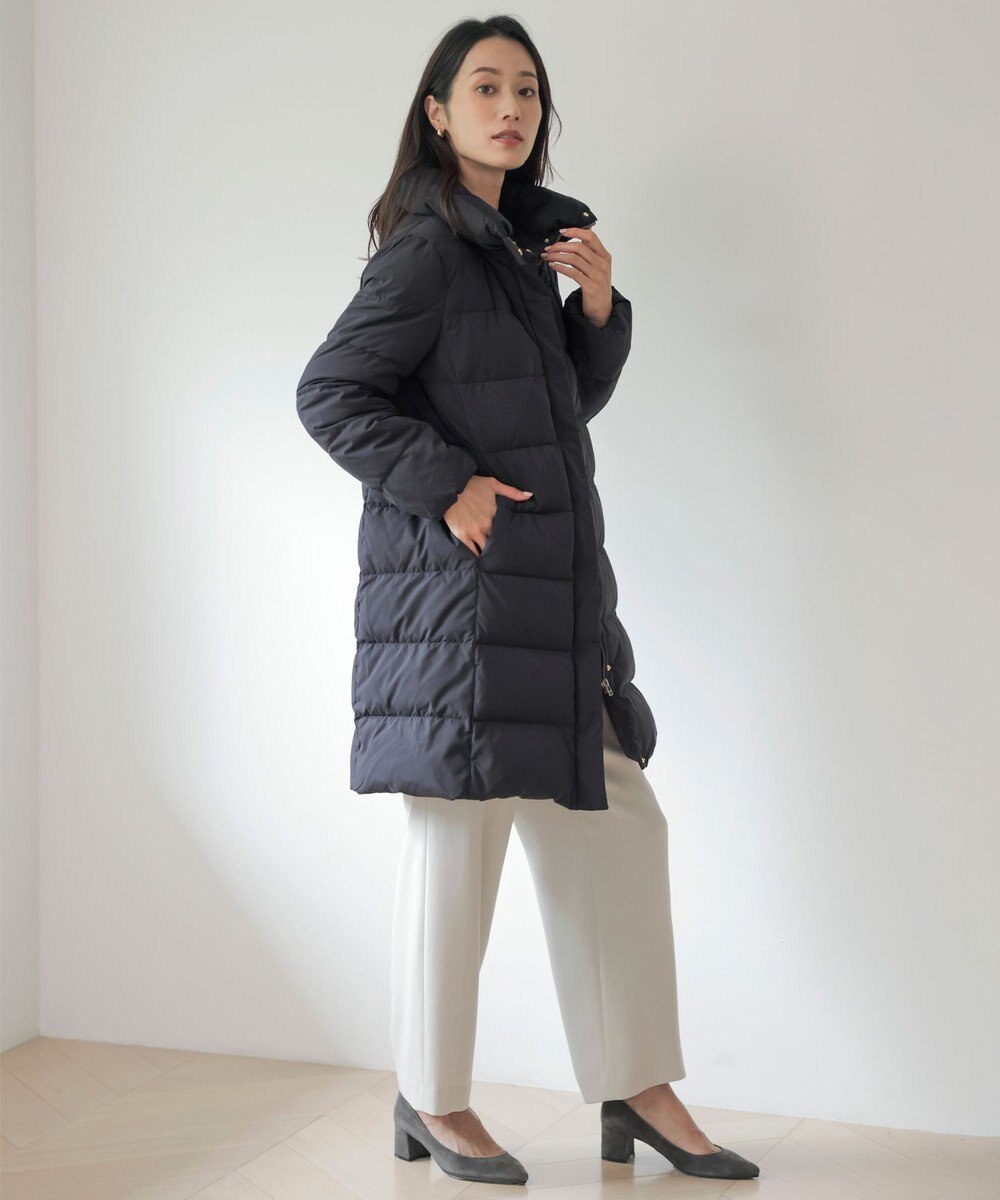 J.PRESS LADIES ブラッシュドマルチポリ ロング ダウン コート 