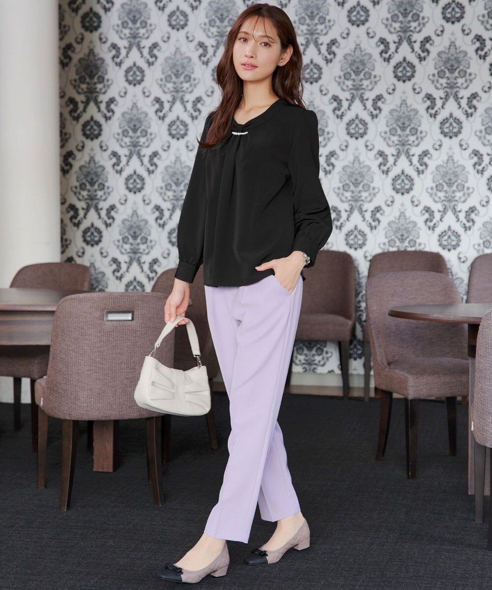 Tiaclasse L 【ダブルクロス】2wayボウタイ風ブラウス 