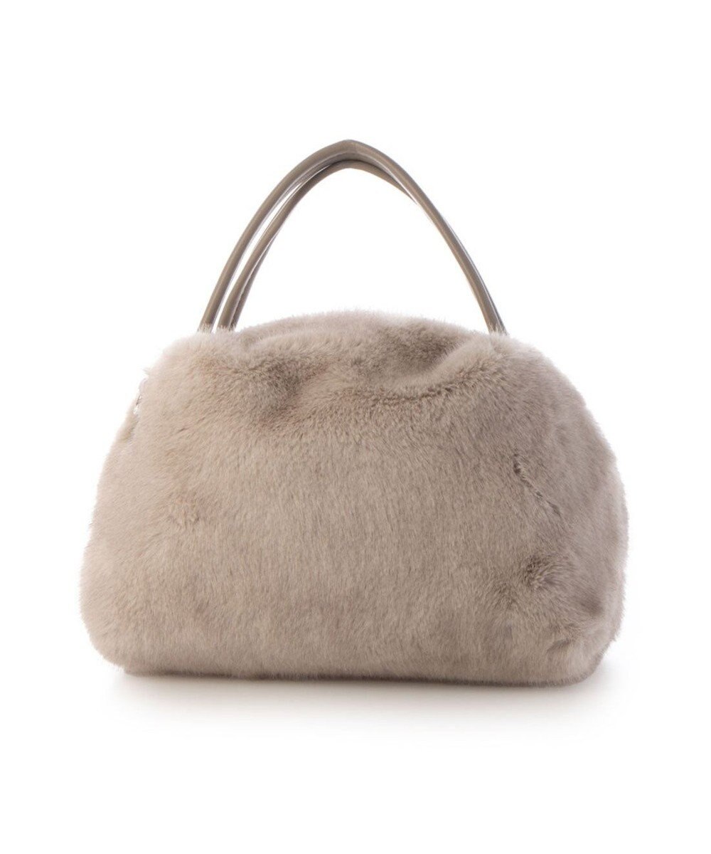 UNBILLION カシュカシュ cachecache / ミンク風エコファー2wayボックストート 